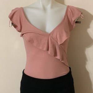 Ambience Pink ruffle Leotard Med